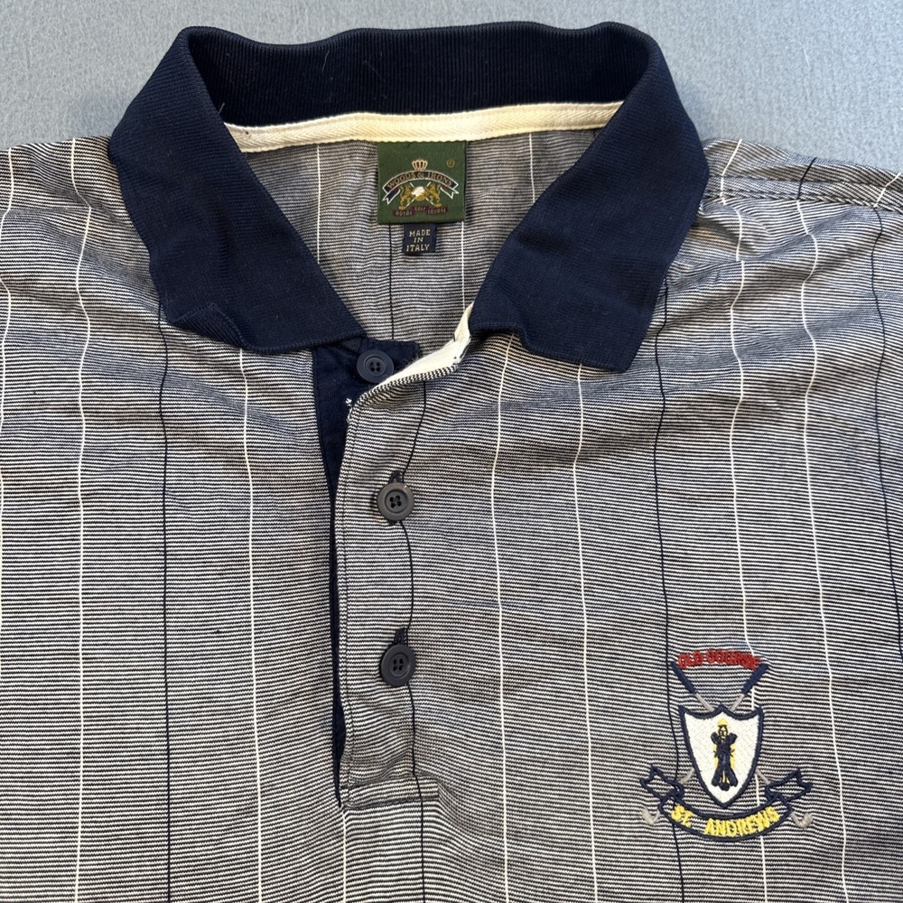 Wood and Irons Polo Golf Shirt MENS LRG  ST. ANDREWS  100% Cotton Made in Italy - Picture 3 of 9
